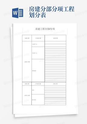 建筑工程最新分部分项工程划分，探索新视角